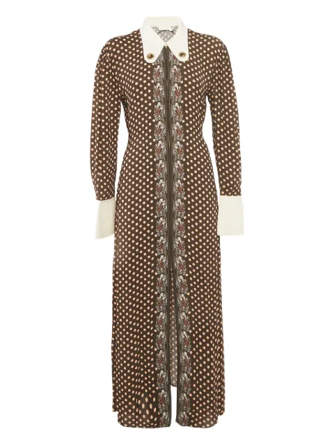 Chloé Pre-Owned polka-dot crepe midi dress