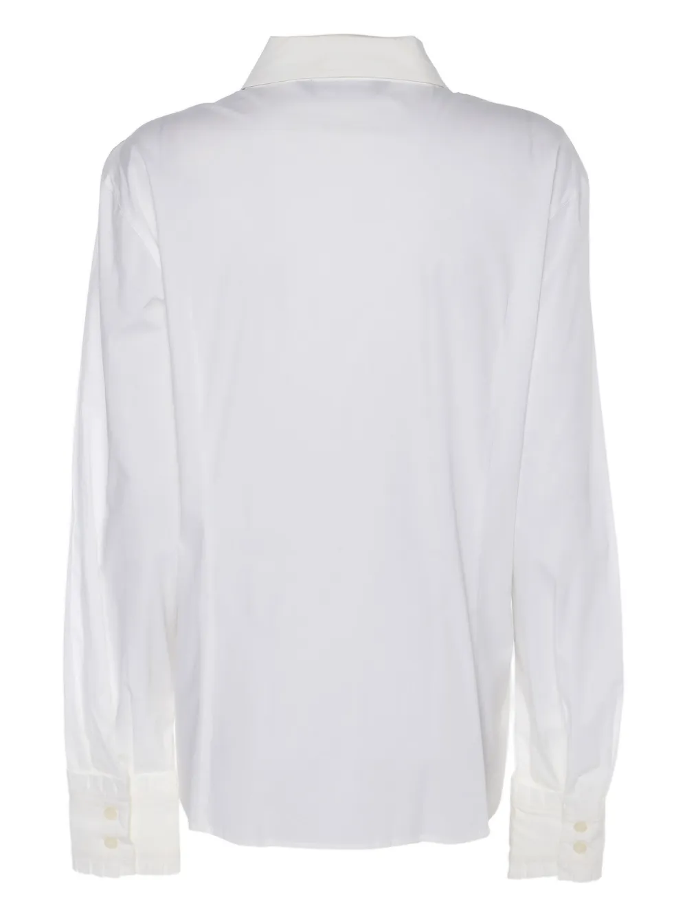  Marina Rinaldi Chemise Plissée En Coton - Blanc 