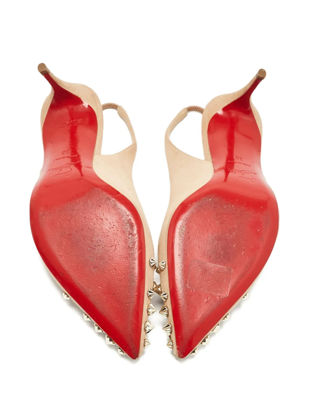 Christian Louboutin Pre-Owned Drama Spikes pumps - Beige