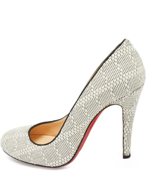 Christian Louboutin Pre-Owned woven round-toe pumps