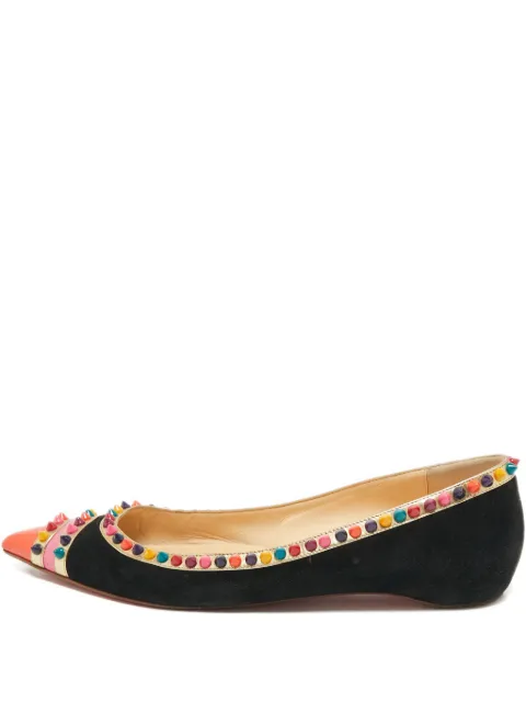 Christian Louboutin Pre-Owned Malabar Hill spike-accent pointed-toe ballet flats