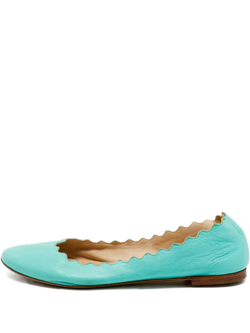Chloé Pre-Owned flats festoneados | azul | Image 1