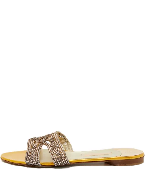 Gina crystal-embellishment flat sandals