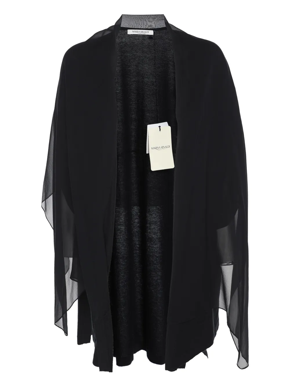 Marina Rinaldi Twinset jersey chiffon-layer jacket - Nero