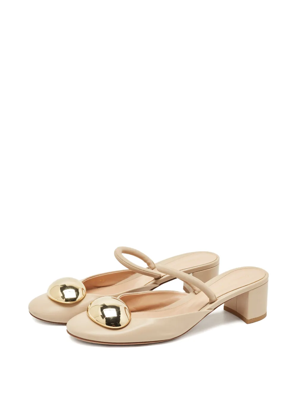 Gianvito Rossi Sphera leather pumps - Beige