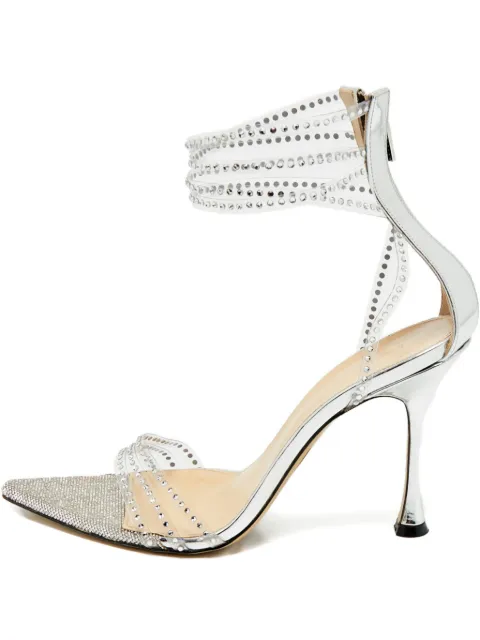 MACH & MACH crystal-embellished pointed sandals