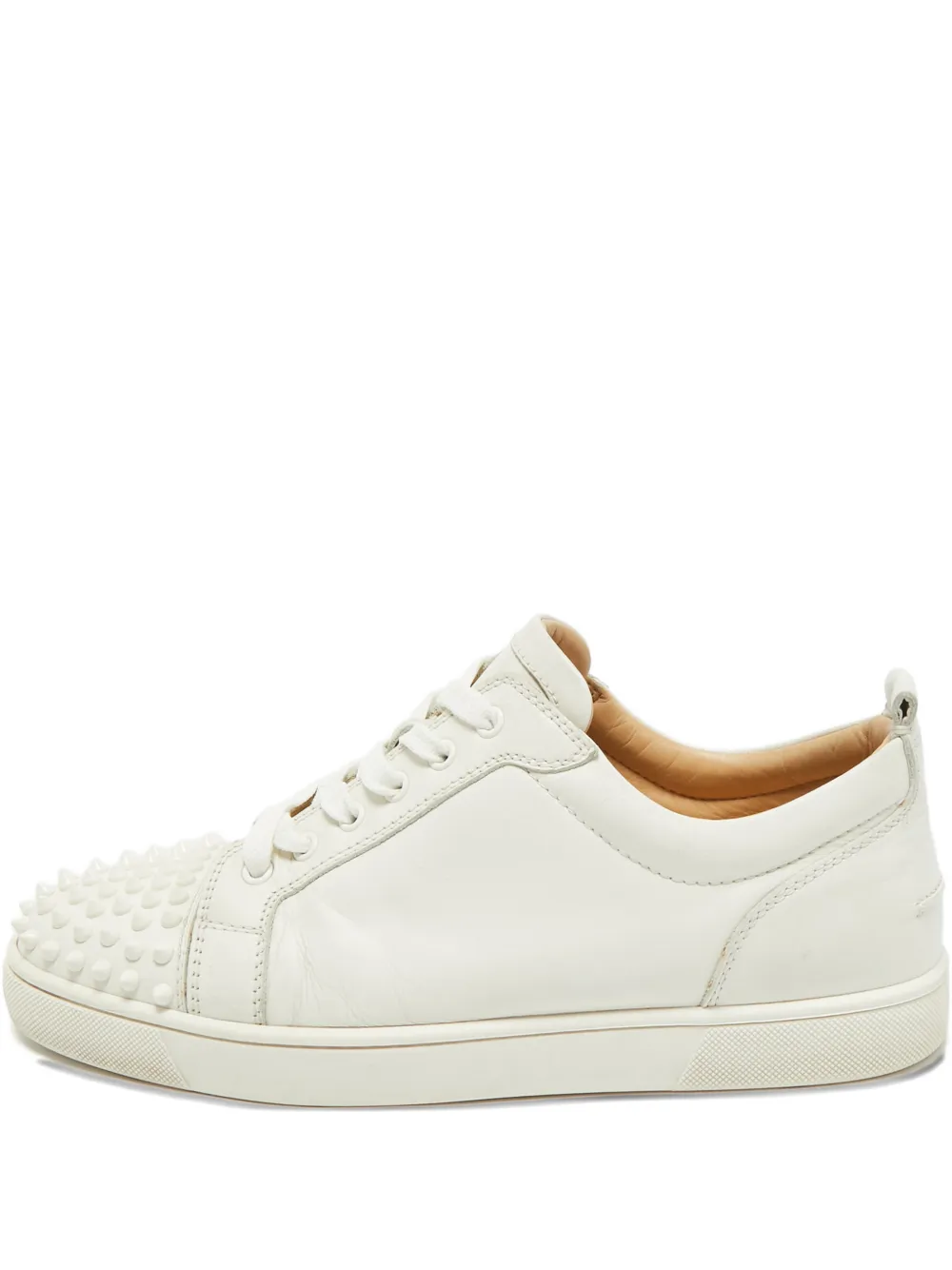 Christian Louboutin Pre-Owned Spikes leather sneakers - Bianco