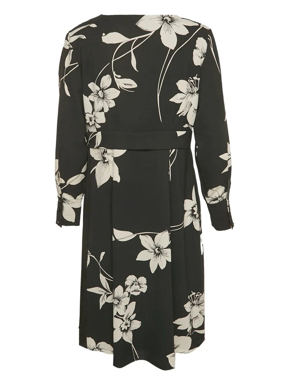 Max Mara floral-print midi dress - Zwart
