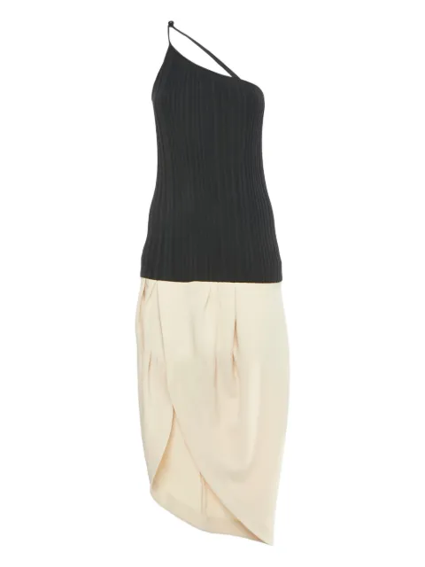 Jacquemus Pre-Owned asymmetric knit midi dress