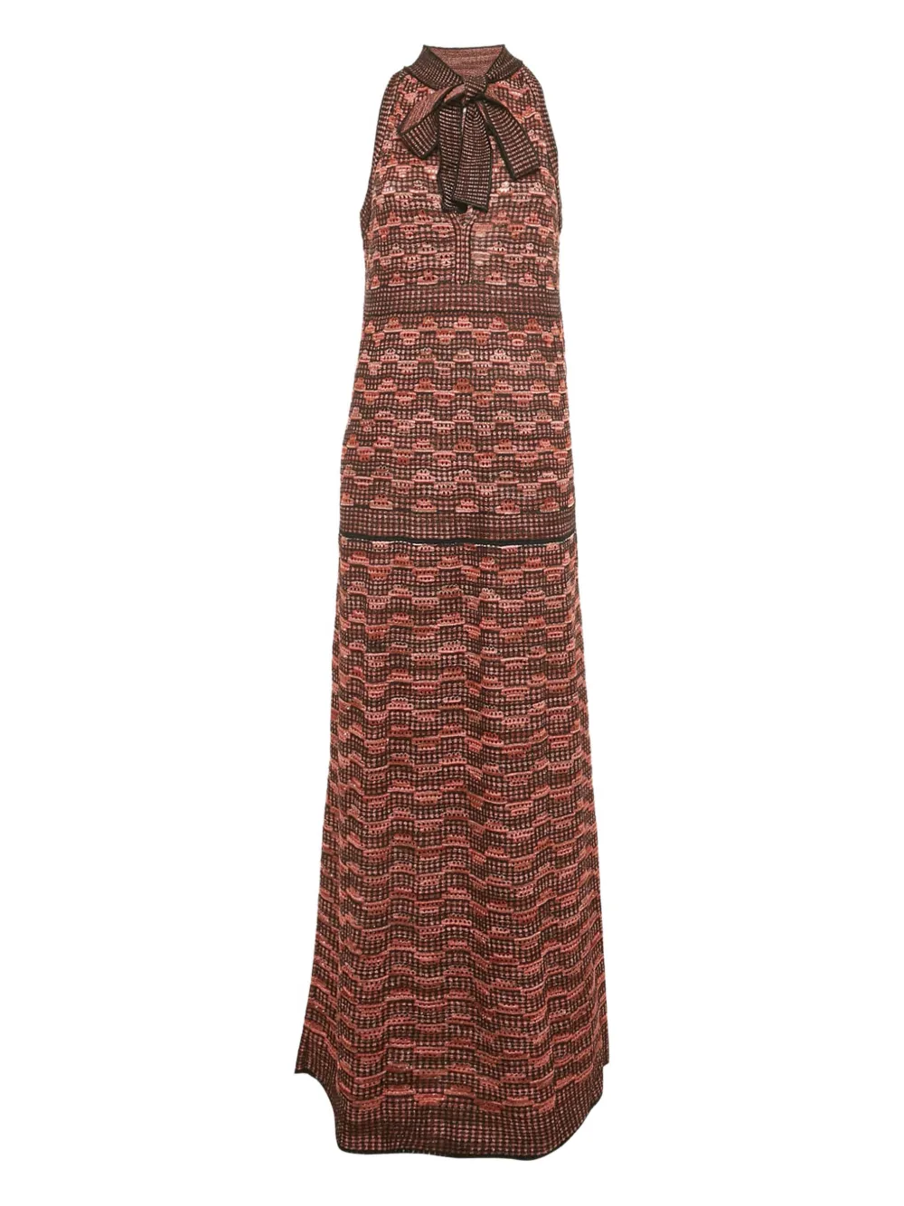 Missoni Pre-Owned knit tie maxi dress - Rosso