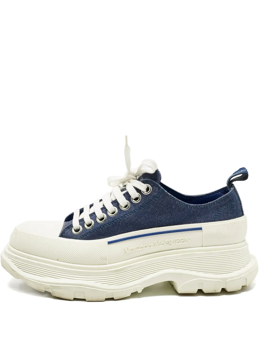 Alexander McQueen Pre-Owned tread canvas sneakers - Blau