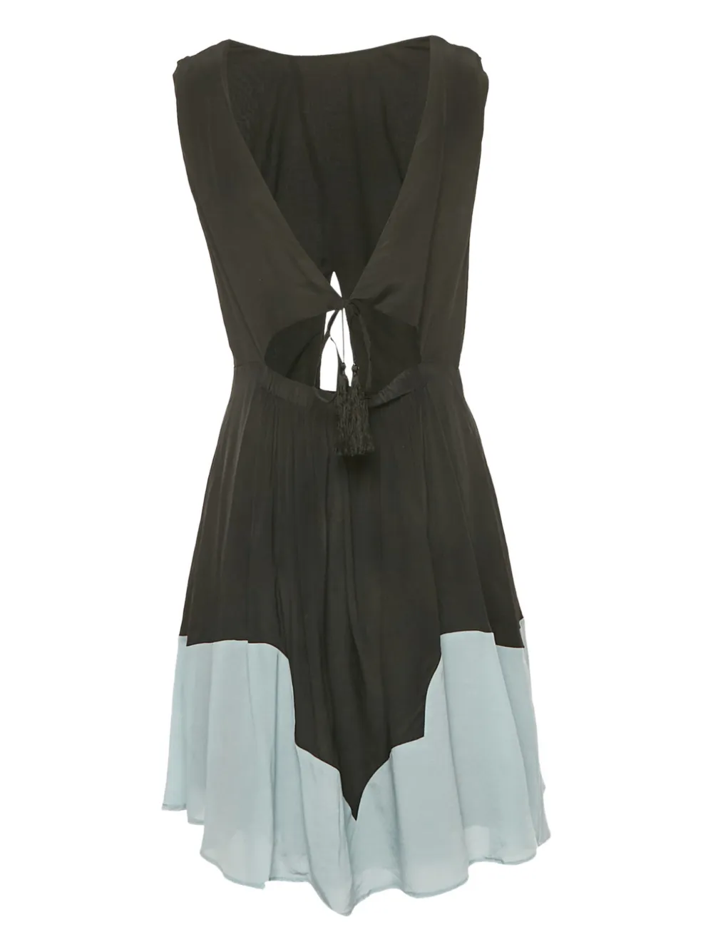 See by Chloé cut-out round-neck mini dress - Zwart