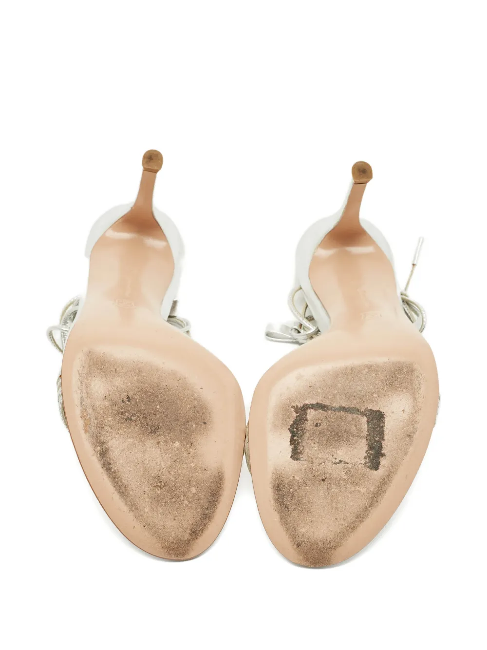 Gianvito Rossi bow leather sandals - Zilver