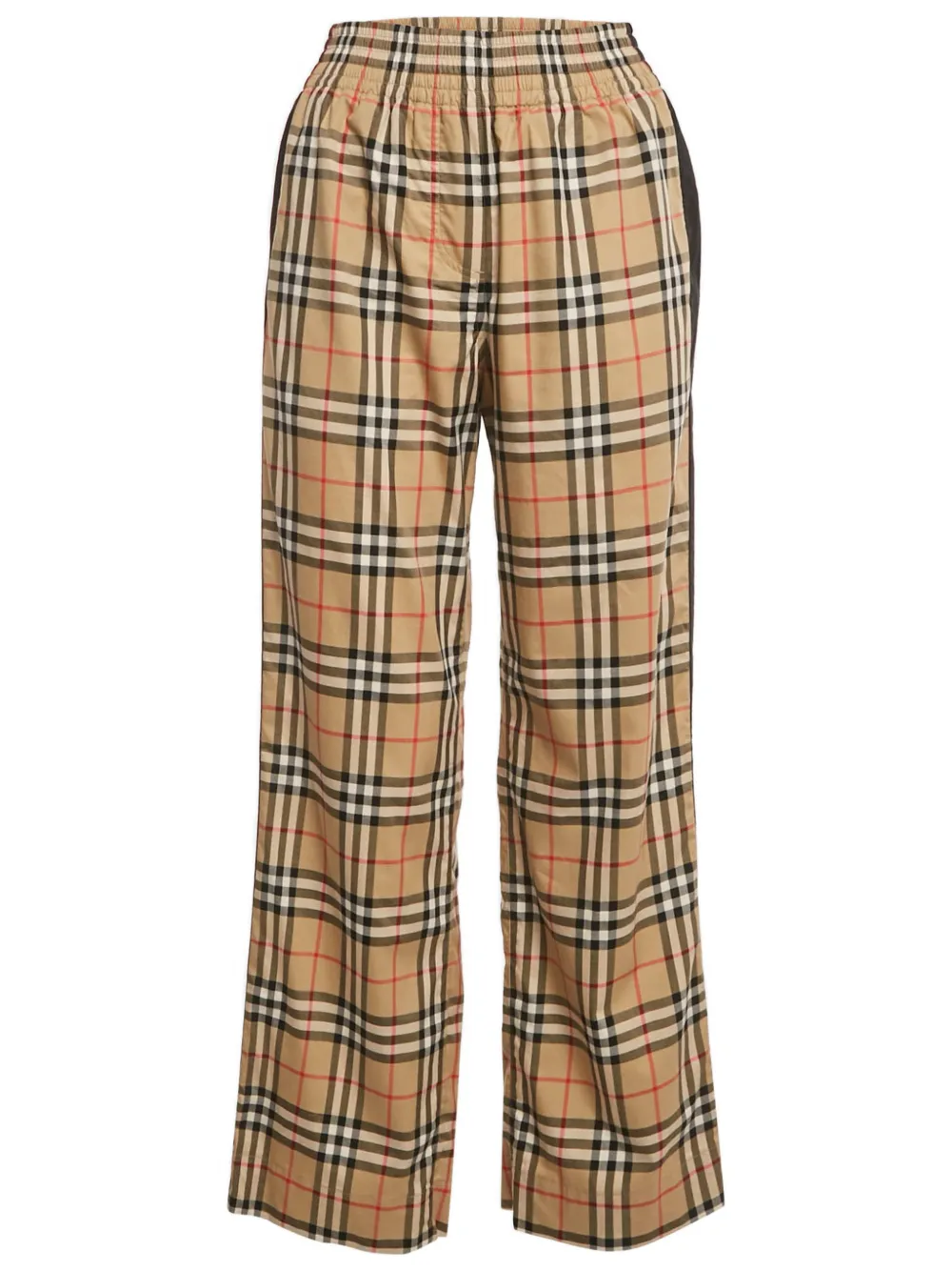 Burberry Pre-Owned check side trims trousers - Beige