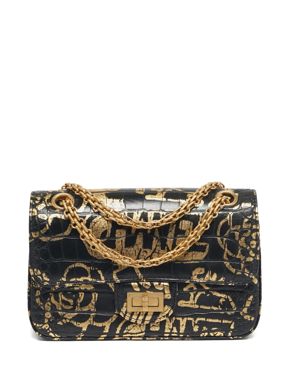 CHANEL Pre-Owned Borsa a tracolla Reissue mini in pelle - Nero