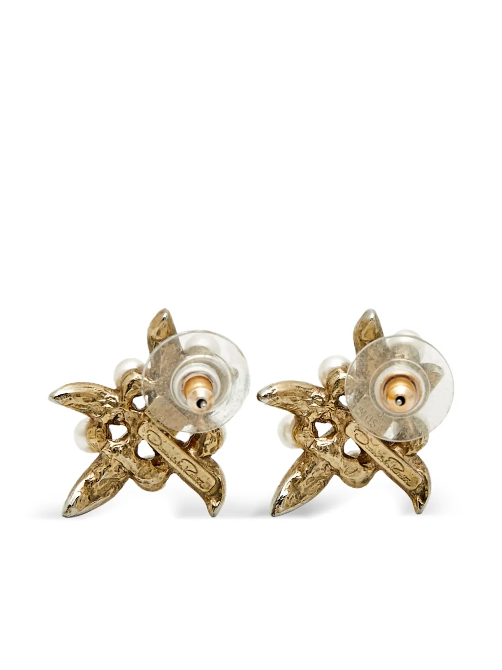 Oscar de la Renta Pre-Owned starfish earrings - Oro
