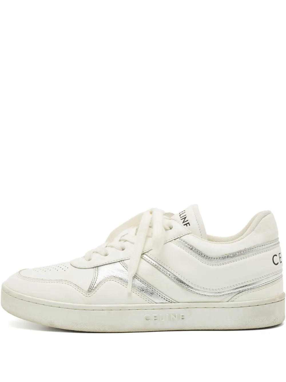 Celine Pre-Owned white metallic-accent sneakers - Weiß