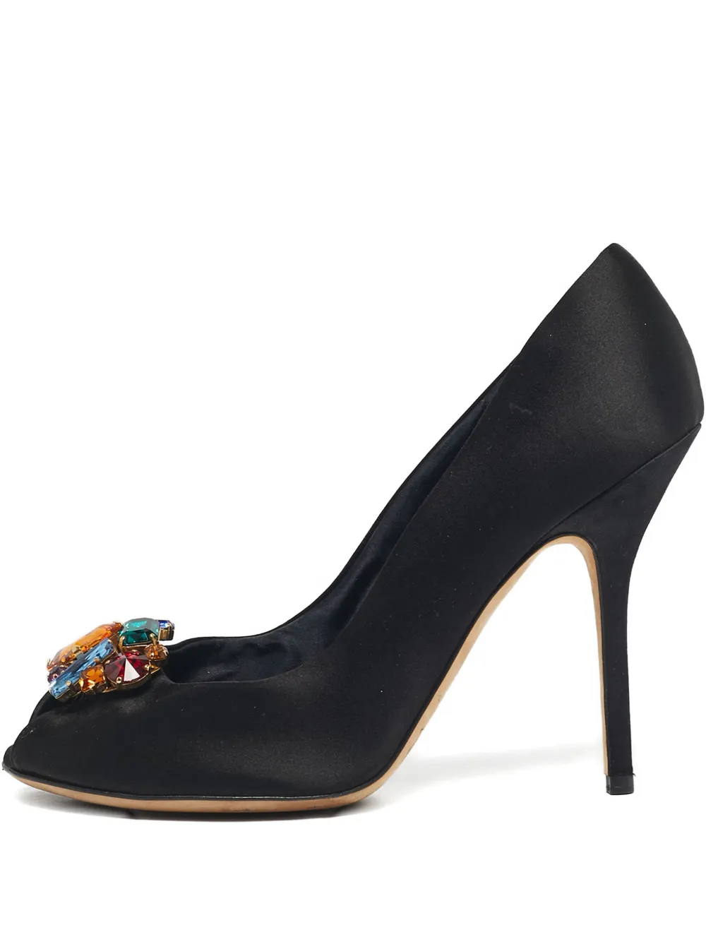 Dolce & Gabbana Pre-Owned embellished open-toe pumps - Nero