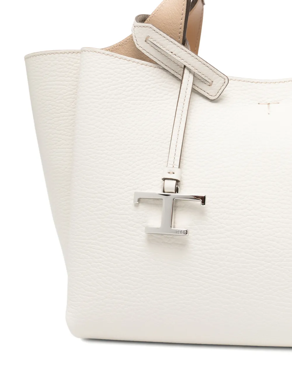 Tod's Shopper met logobedel Wit
