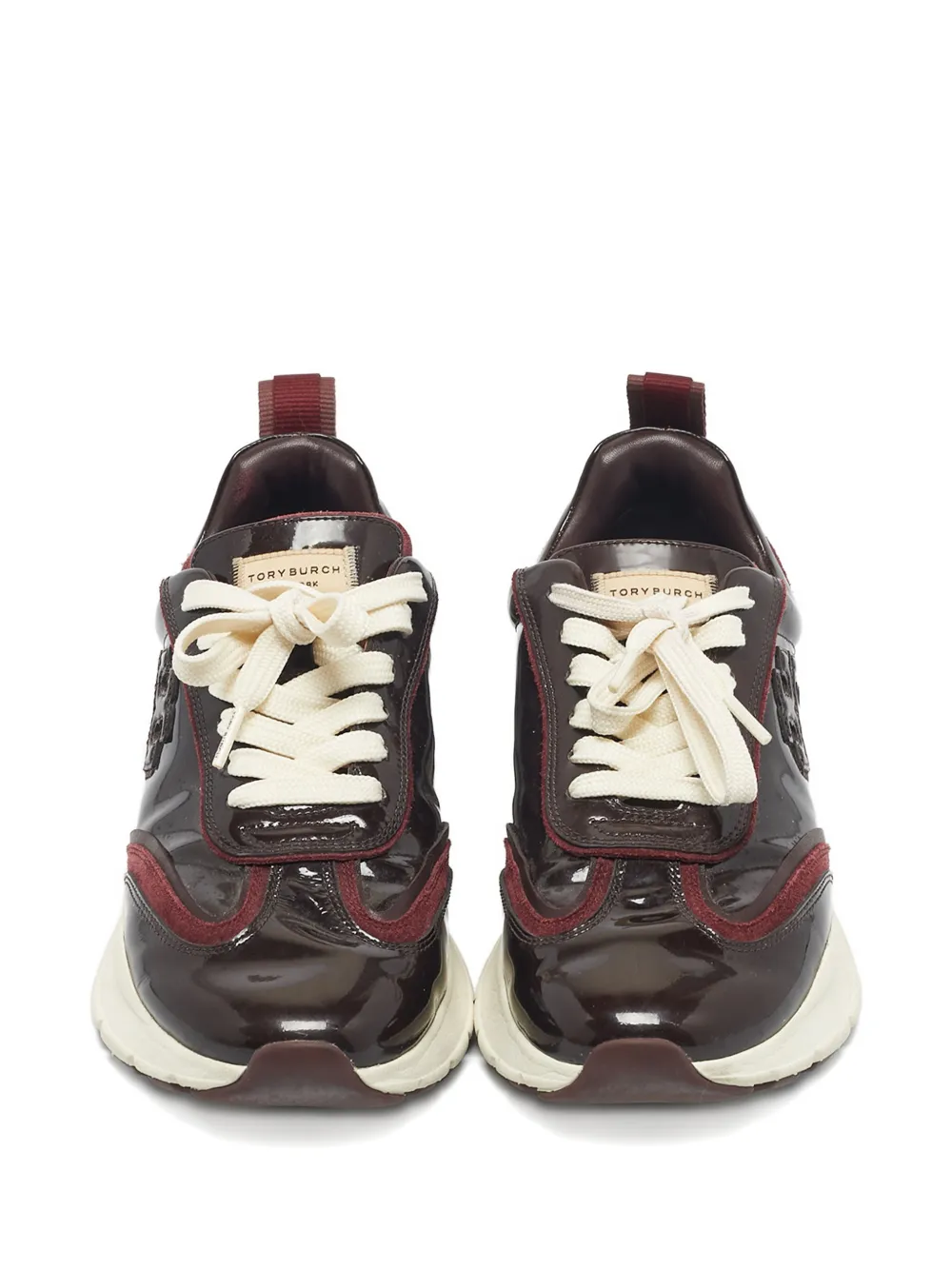 Tory Burch patent-leather low-top sneakers - Bruin