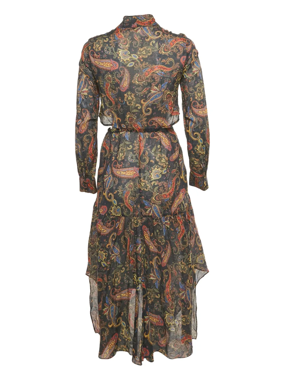 Maje paisley asymmetric dress - Blauw