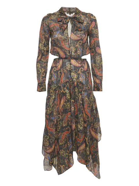 Maje paisley asymmetric dress