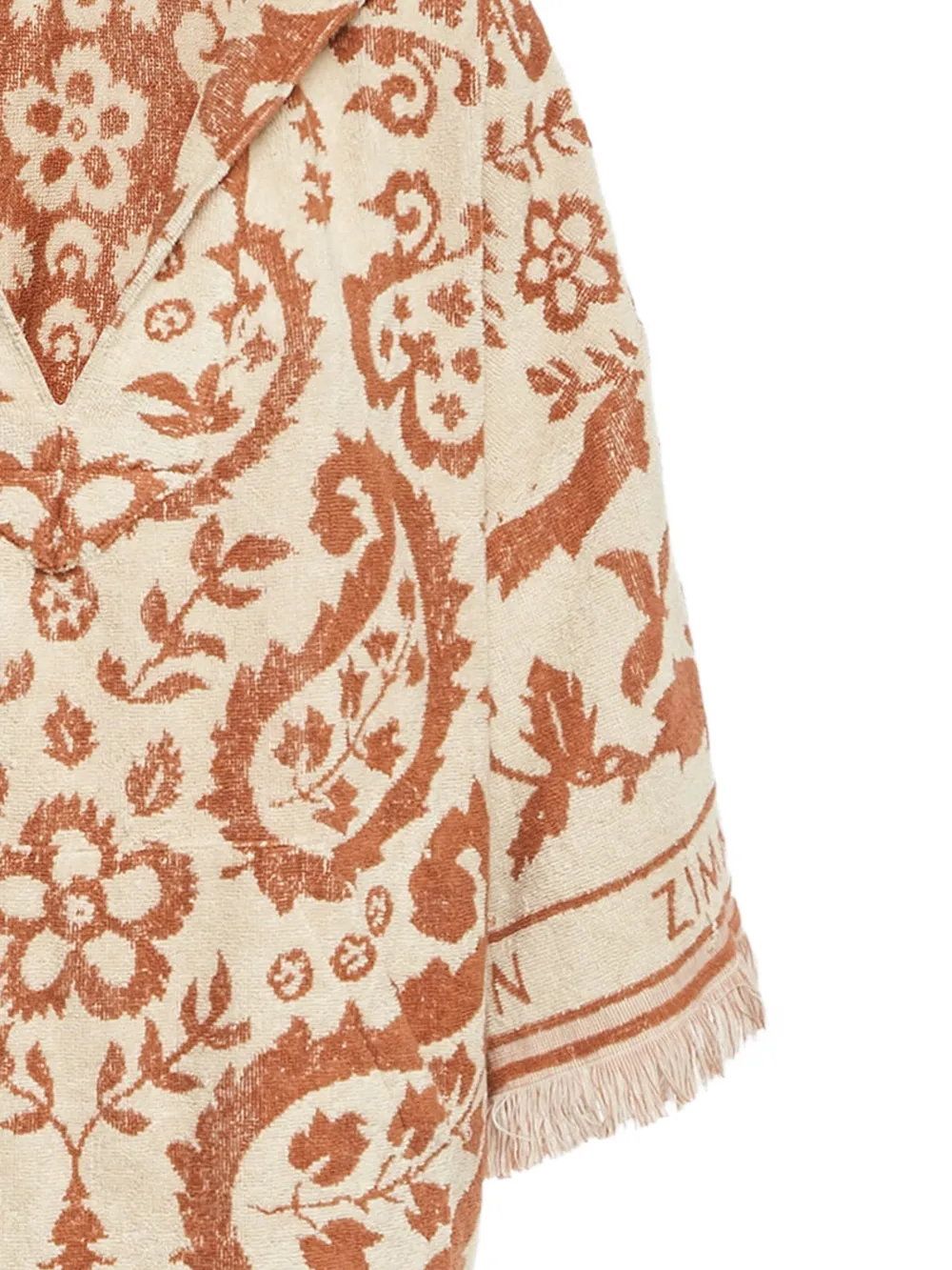 ZIMMERMANN Wylie hooded print dress - Beige
