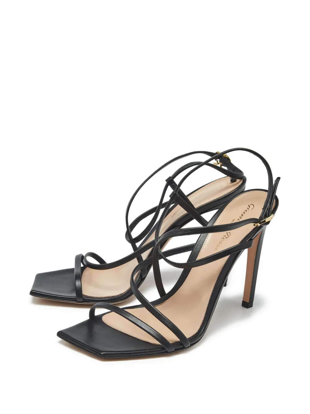 Gianvito Rossi Manilla leather heeled sandals - Zwart