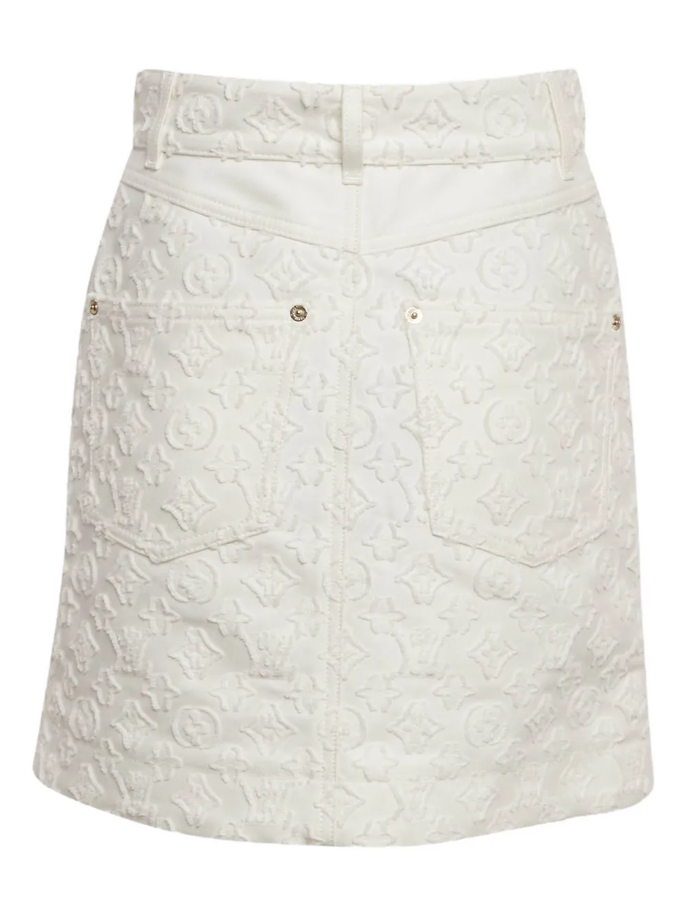 Louis Vuitton Pre-Owned fil-coupe monogram skirt - Wit