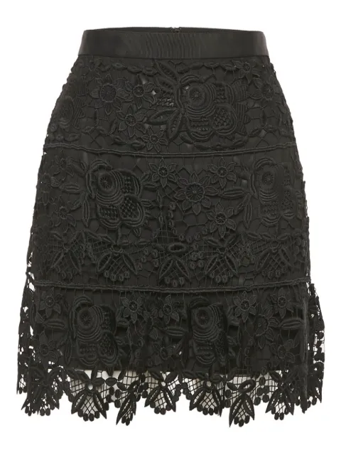 Self-Portrait lace floral mini skirt