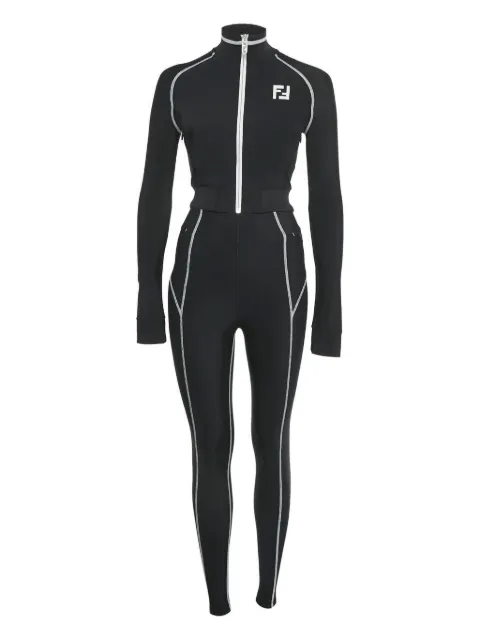 Fendi Pre-Owned Zucca-print zip-up suit