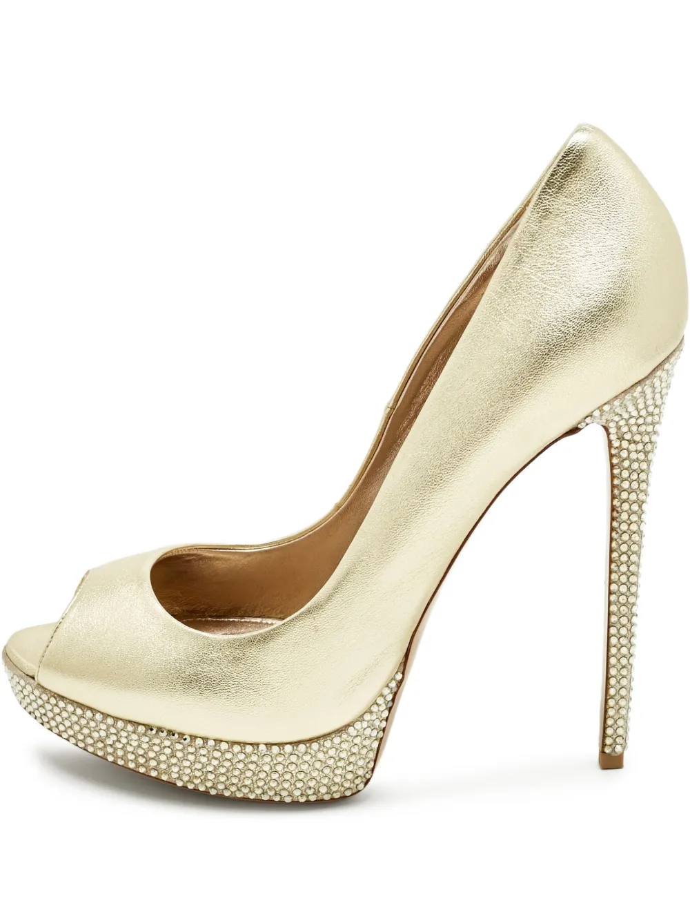 Le Silla crystal-embellished platform sandals - Oro