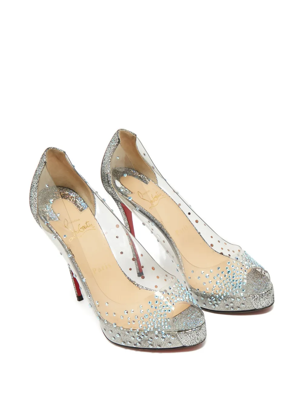 Christian Louboutin Pre-Owned studded platform pumps - Wit