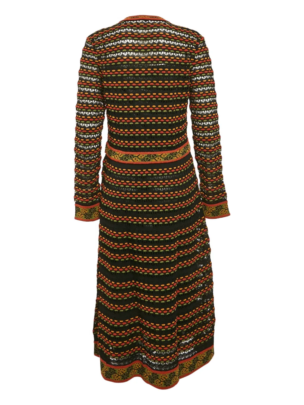 Missoni Pre-Owned long-sleeve knitted midi dress - Zwart