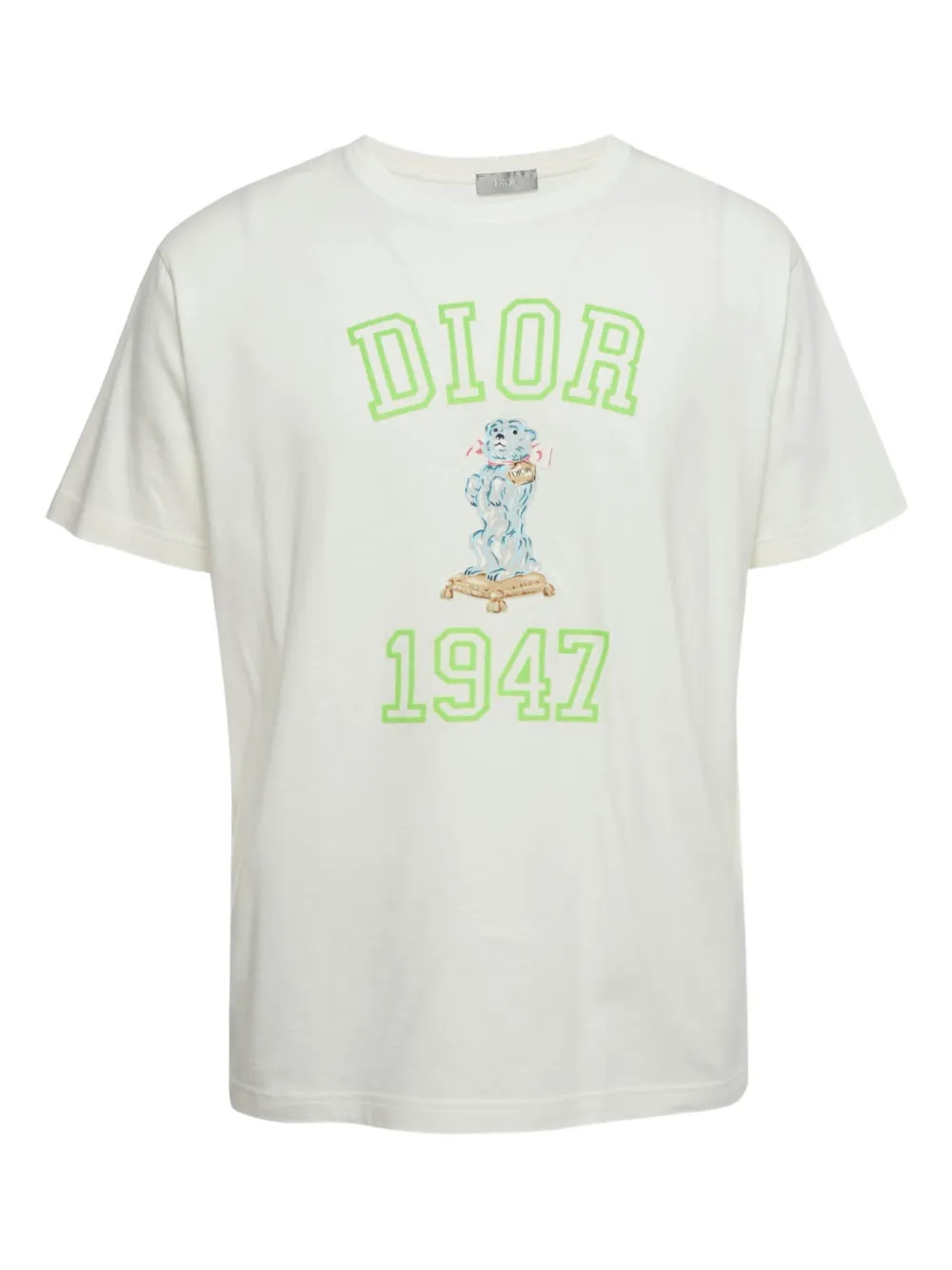 Christian Dior Pre-Owned graphic-print crew-neckT-shirt - Nude
