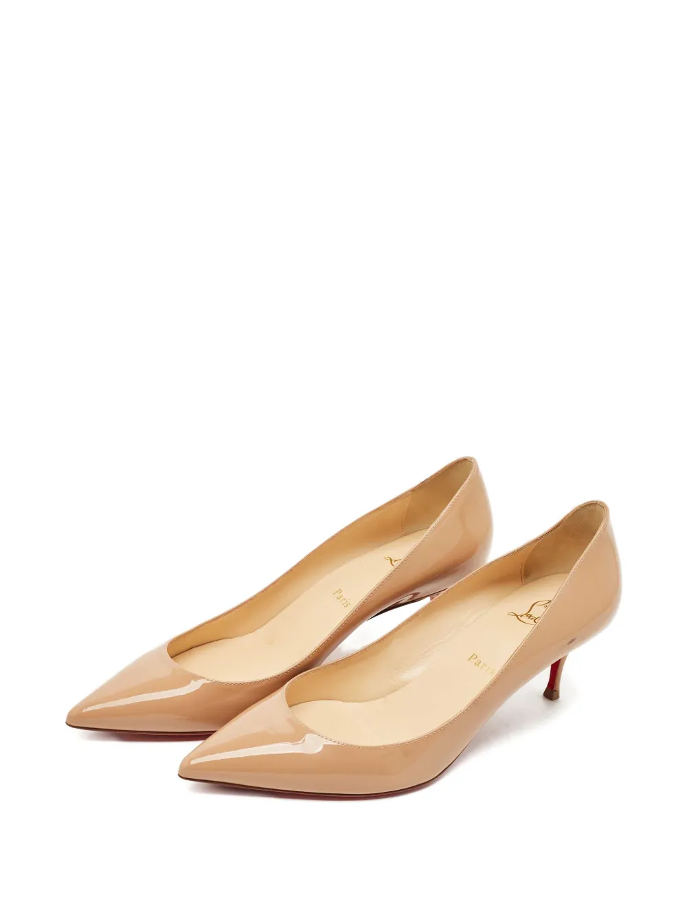 Christian Louboutin Pre-Owned Miss z patent leather pumps - Beige