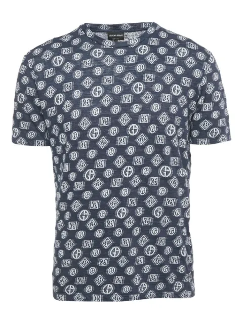 Giorgio Armani Pre-Owned monogram crew-neck T-shirt