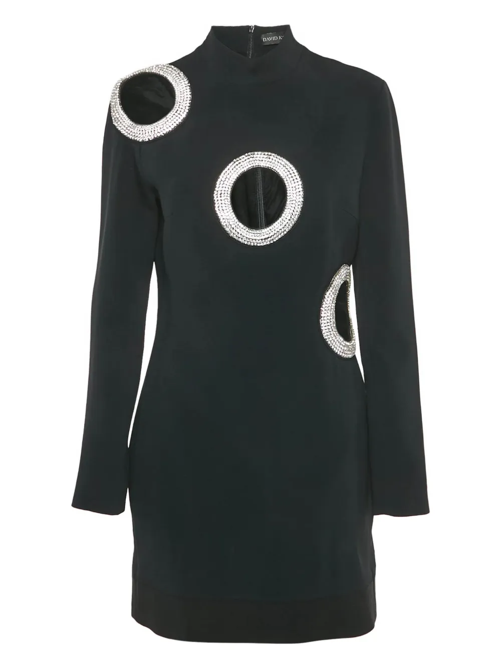 David Koma cut-out embellishment mini dress - Nero