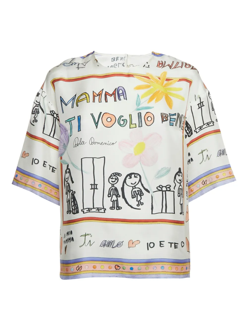 Dolce & Gabbana Pre-Owned silk print blouse - Bianco