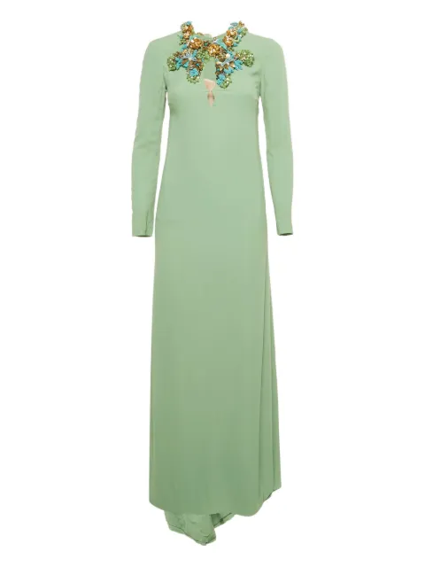 Gucci Pre-Owned embellished-neckline dress