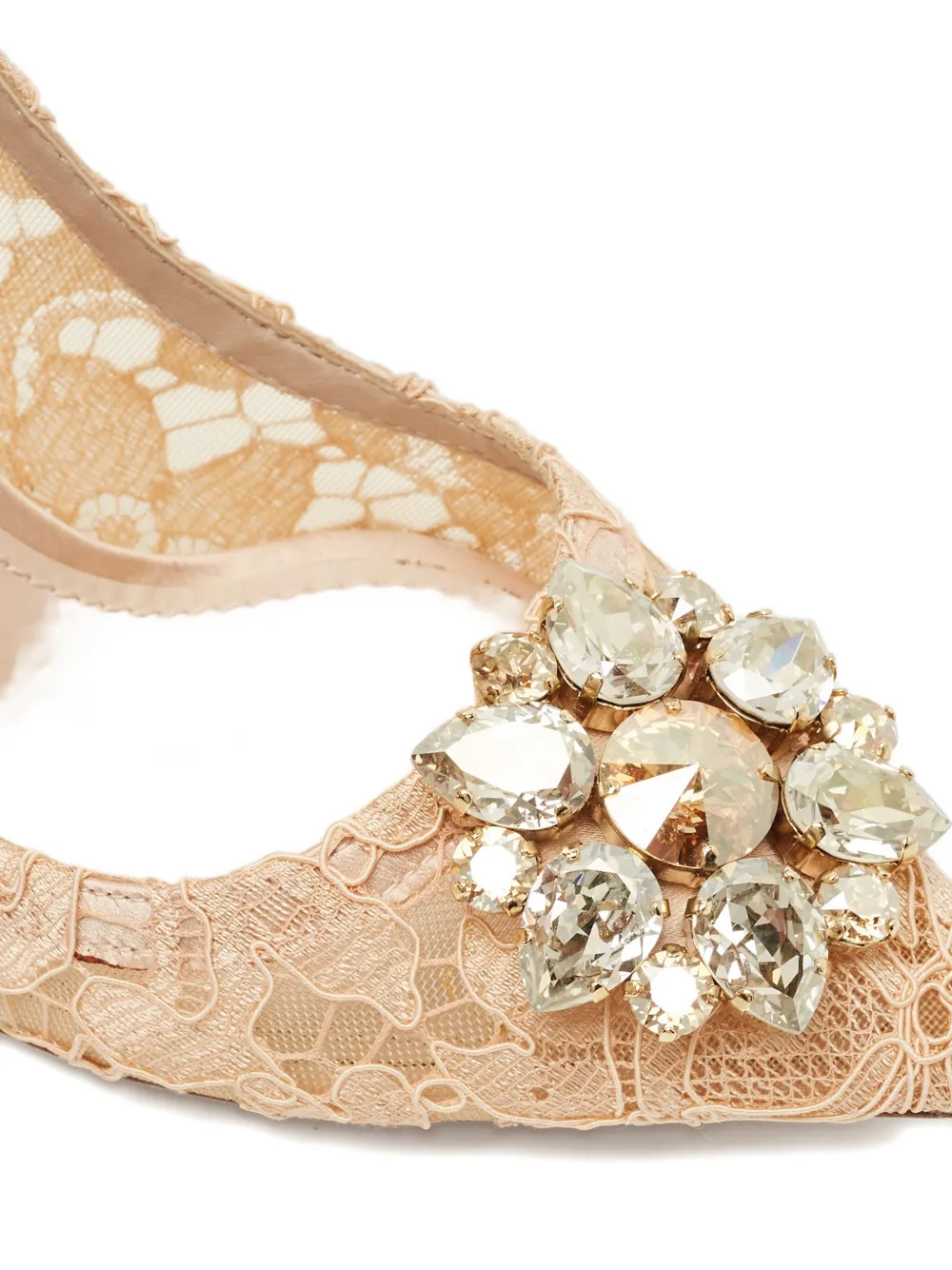 Dolce & Gabbana Pre-Owned crystal-embellishment pumps - Beige