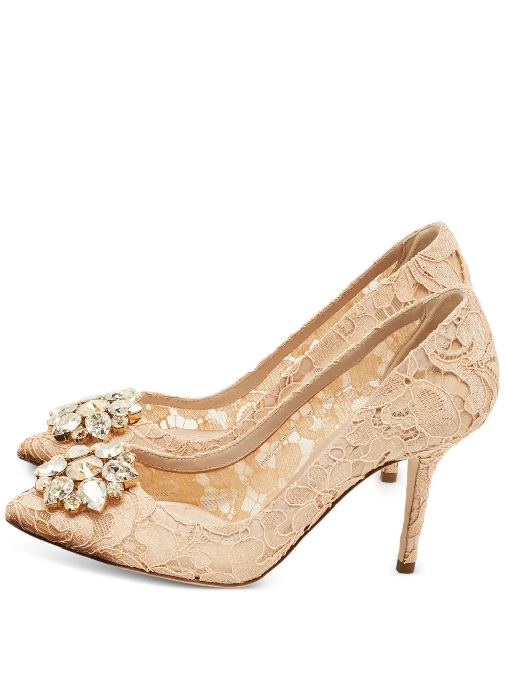 Dolce & Gabbana Pre-Owned crystal-embellishment pumps - Toni neutri