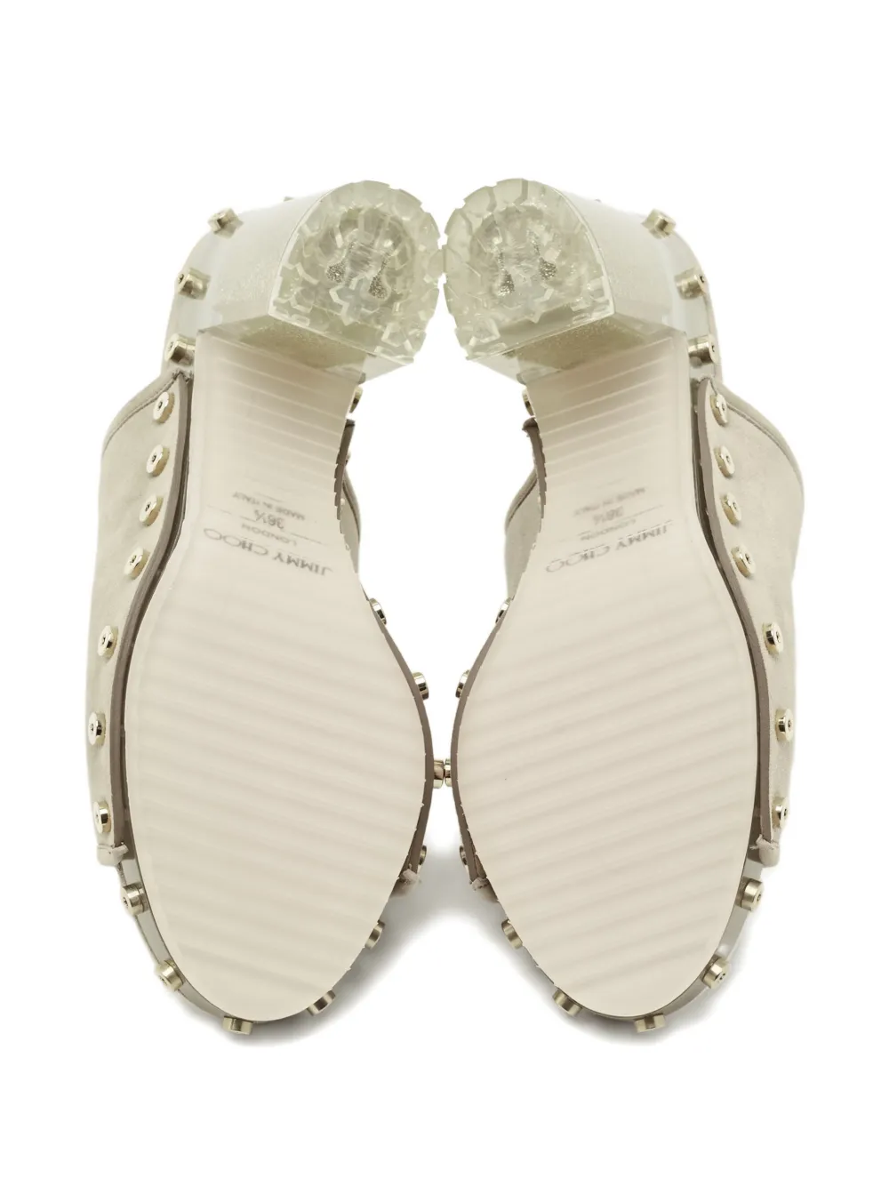 Jimmy Choo Pre-Owned suede heeled sandals - Grijs