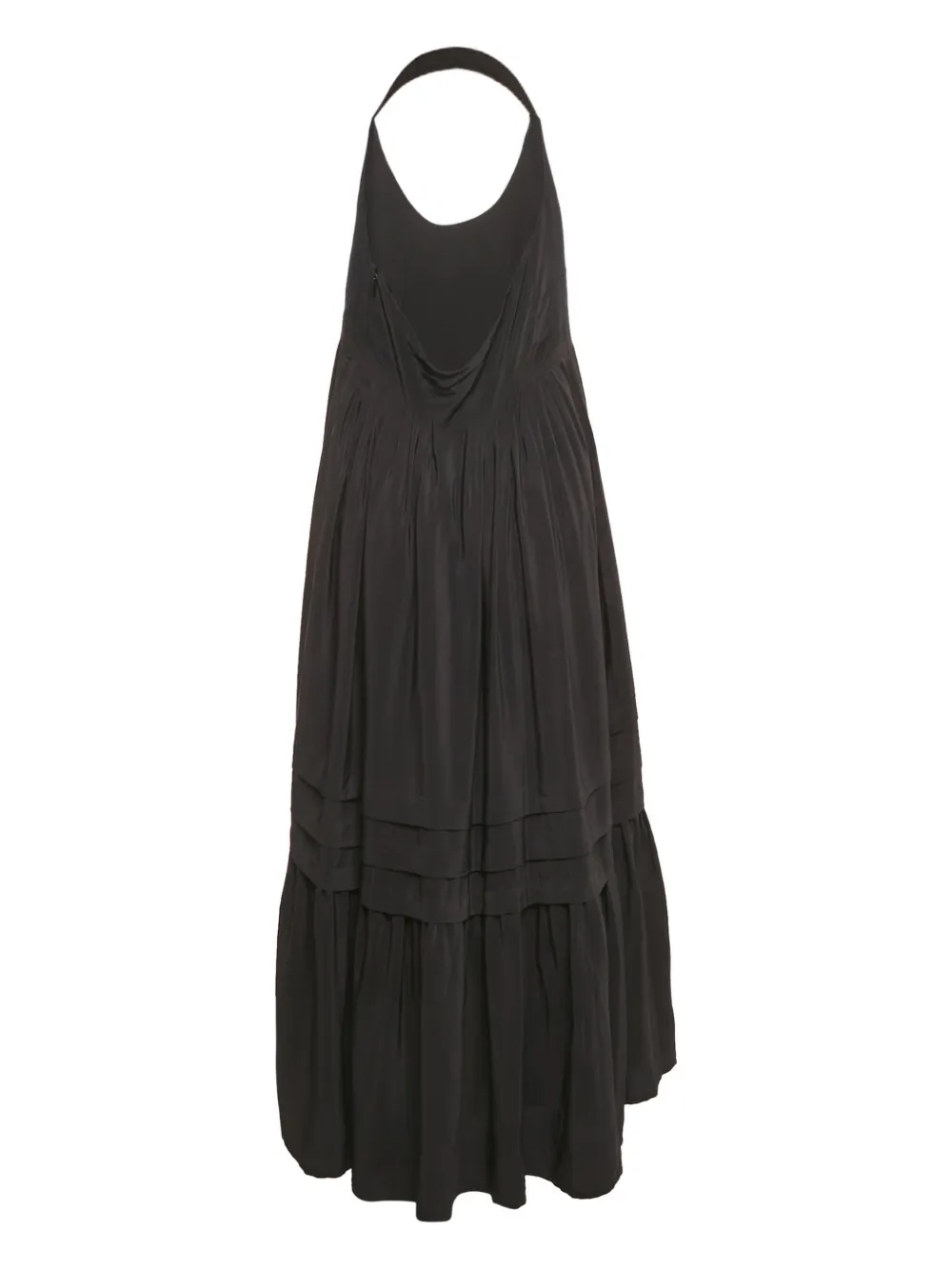 Balenciaga Pre-Owned halter asymmetric silk dress - Zwart