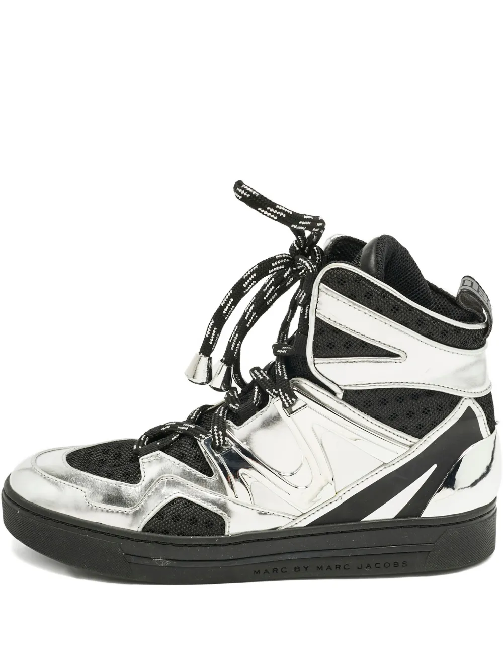 Marc By Marc Jacobs leather high-top sneakers - Argento