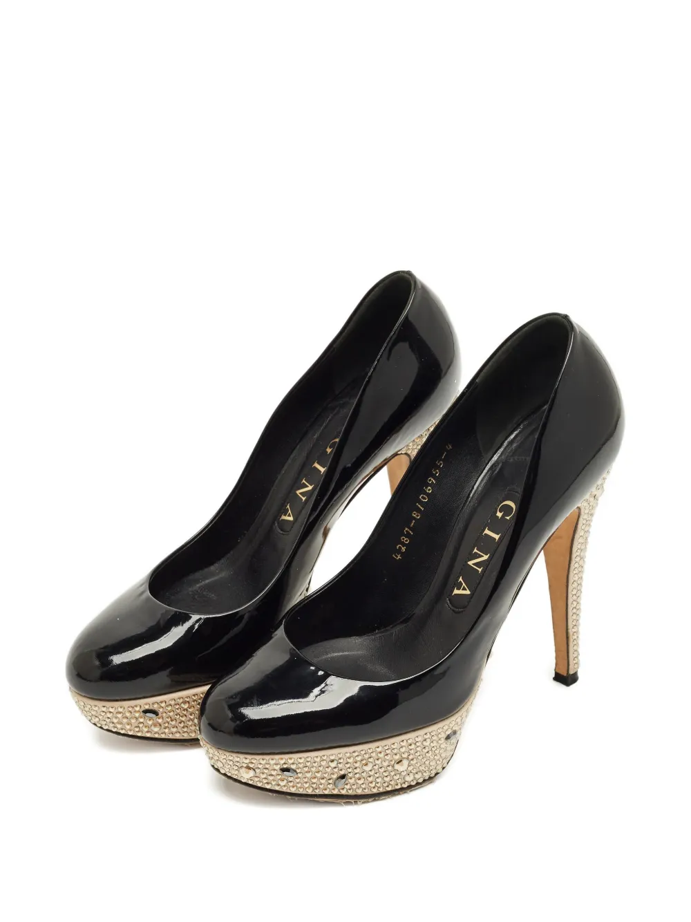 Gina leather pumps - Zwart
