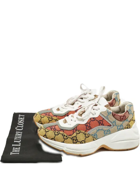 Gucci Pre-Owned Rhyton lace-up fastening sneakers
