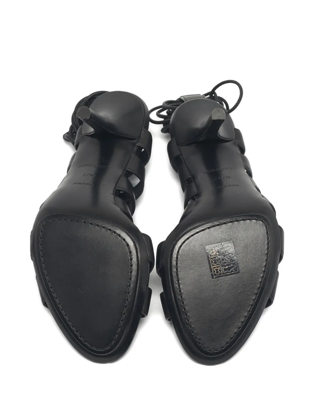 Burberry Pre-Owned gladiator leather sandals - Zwart