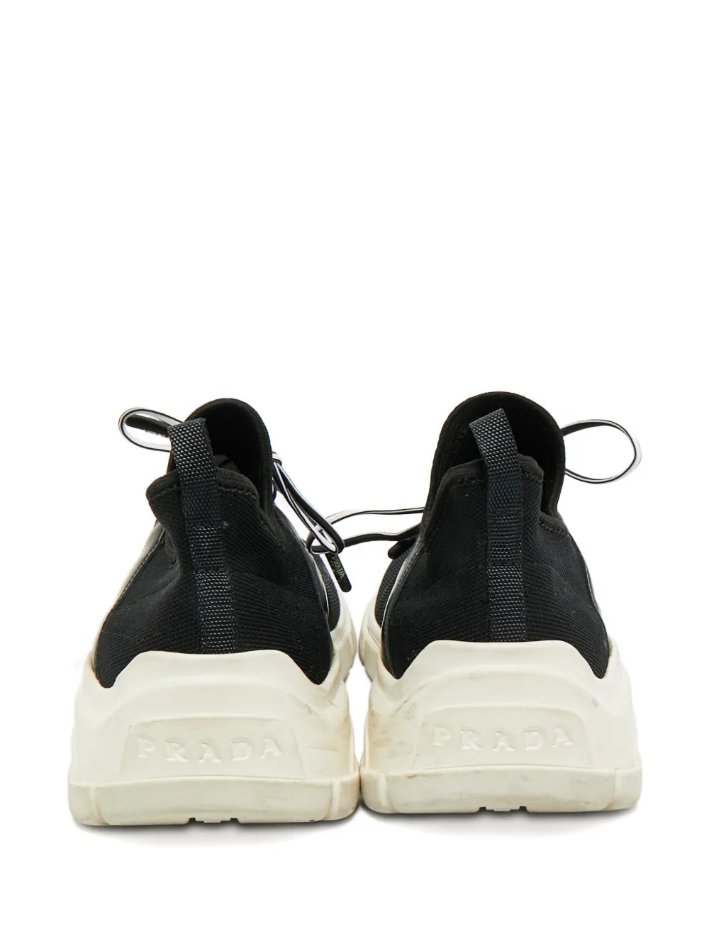 Prada Pre-Owned lace-up fastening sneakers - Zwart
