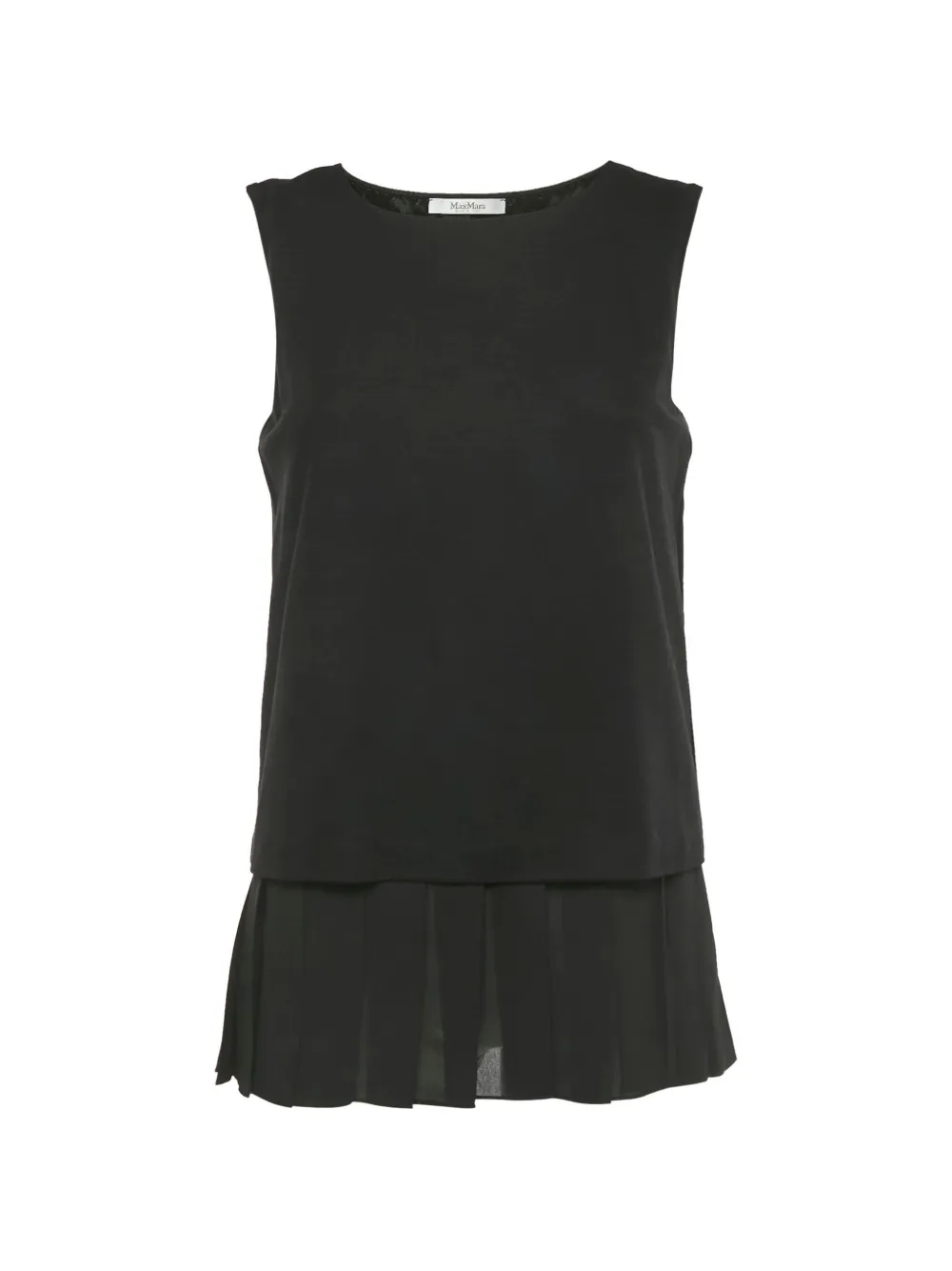 Max Mara Top plissettato - Nero